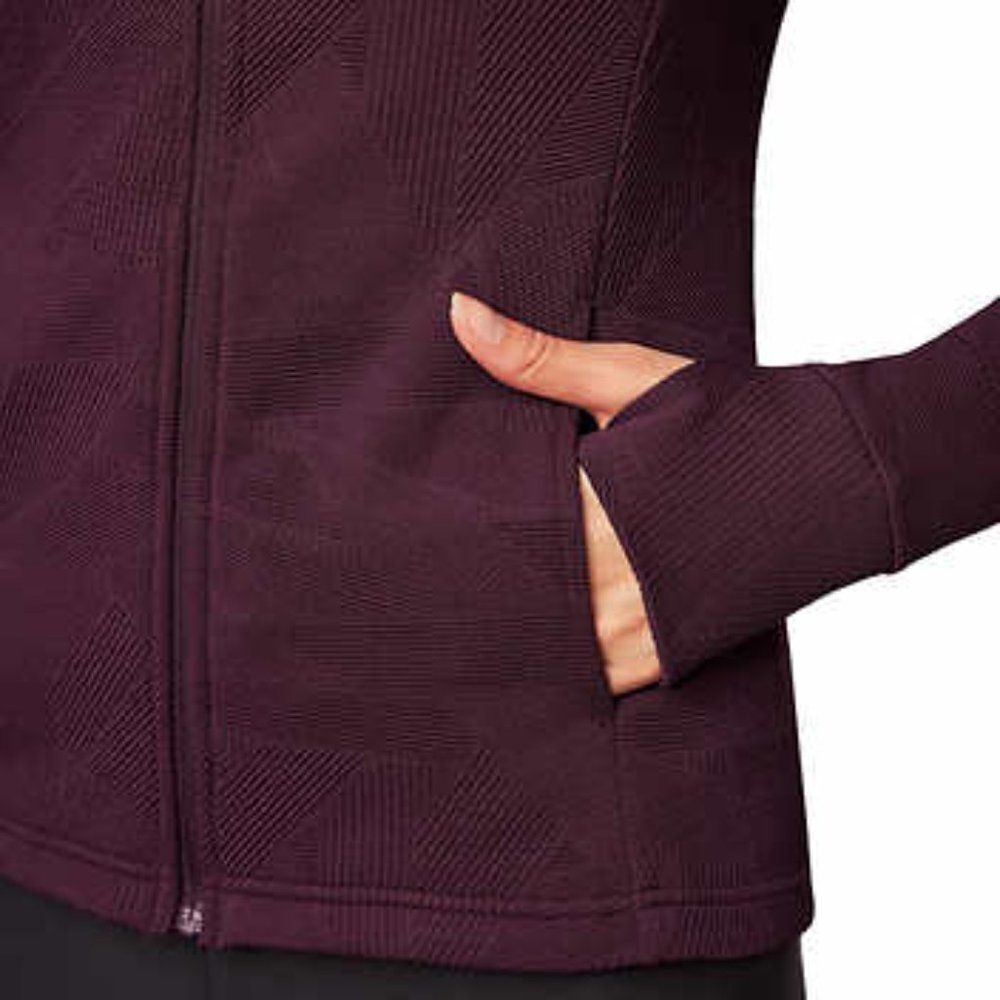Mondetta Ladies' Jacquard Full-Zip Jacket XXL Purple New with Tags! - Picture 4 of 4